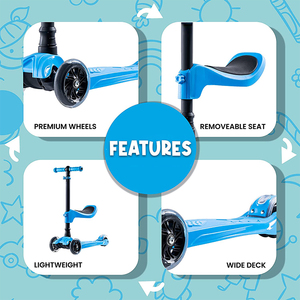 <span class=keywords><strong>Patinete</strong></span> 2 en 1 para niños, con manillares de altura ajustable y ASIENTO desmontable - Product Image 6