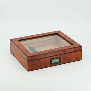 Hộp gỗ Humidor Cedar gỗ rắn hiển thị Glass Top Cuba ẩm kín công suất lớn 45 xì gà lão hóa - Product Image 5