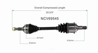 Eje de Transmisión CV Delantero Izquierdo Lado del Conductor NCV69545 OEM 43420-06170 43420-33110 para Toyota Camry 1997-2001