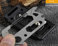 Porte-clés mousqueton Multitool 10 in1 Acier inoxydable Équipement de survie tactique Gadgets EDC d'extérieur