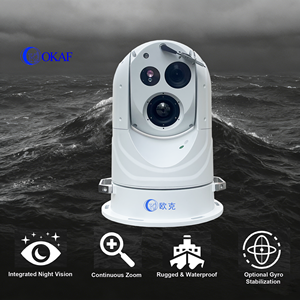 Caméra PTZ marine <span class=keywords><strong>de</strong></span> suivi <span class=keywords><strong>de</strong></span> cible, portée <span class=keywords><strong>de</strong></span> 3 km, caméra thermique 25~75 mm, système <span class=keywords><strong>de</strong></span> <span class=keywords><strong>surveillance</strong></span> côtière monté sur navire - Product Image 2