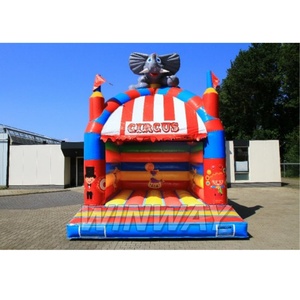 Maison gonflable de rebond matérielle de PVC de thème de cirque coloré avec la décoration d'éléphant pour l'amusement et la partie extérieurs des enfants - Product Image 2