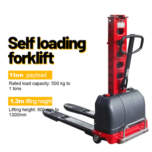 Apilador Autocargable, Apilador Portátil, Montacargas Eléctrico de 1 Tonelada, Grúa Apiladora Autoelevadora - Product Image 1