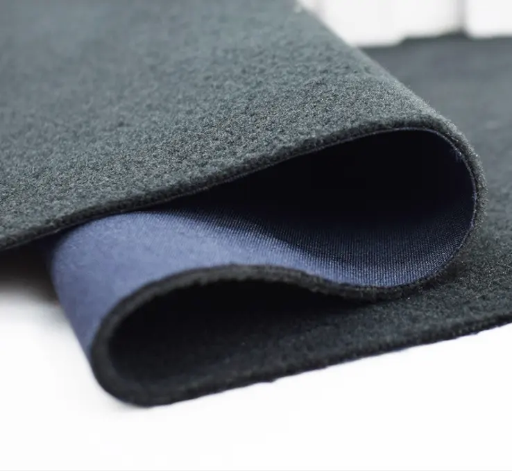 100 Polyester polar fleece bonded 4 way stretch 3 layer hydrophobic waterproof abrasion resistant fabric