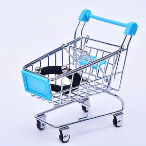 Chariot à <span class=keywords><strong>lattes</strong></span> très vendu, simulation de mini-chariot de courses, jouet de voiture de supermarché, décoration de modèle en métal pour la maison - Product Image 2