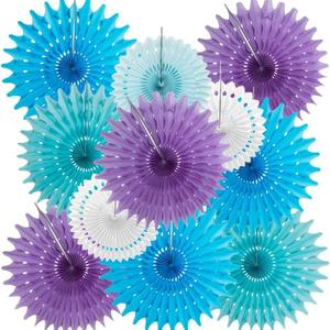 Ensemble de ventilateurs en <span class=keywords><strong>papier</strong></span> de soie EASTTERN pour la <span class=keywords><strong>d</strong></span>écoration de mariage, anniversaire, fête prénatale, Pâques, remise de diplôme, Noël, Ramadan - Product Image 6