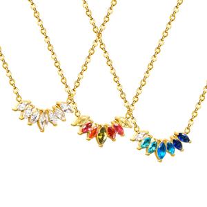 Collar con Colgante de Diamantes de Circonio Trillón Coloridos, Chapado en Oro de 18K, de Acero Inoxidable, Joyería Personalizada Resistente al Deslustre para Mujer - Product Image 2