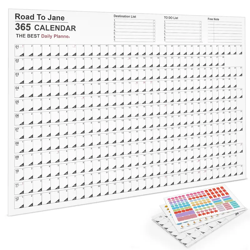 2023 English desk calendar Korean desktop creative simplicity planner schedule wall calendar