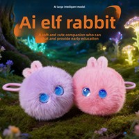 Jouet intelligent électronique amélioré AI Fu Zai Elf Rabbit, poupée animale de compagnie personnalisable avec logo, autres matériaux, toucher confortable, pour enfants, OEM
