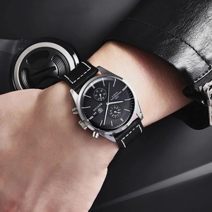 Montre sport à quartz Benyar BY5187, luxe, étanche 100 m, chronographe, bracelet en cuir, montre tendance pour homme - Product Image 6