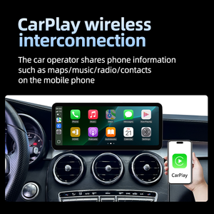 Lettore Multimediale GPS per Auto con Sistema Linux da 12,3 Pollici, Navigazione e Carplay per Mercedes C W205 GLC X253 AB CLA GLA 2013-2019 - Product Image 4