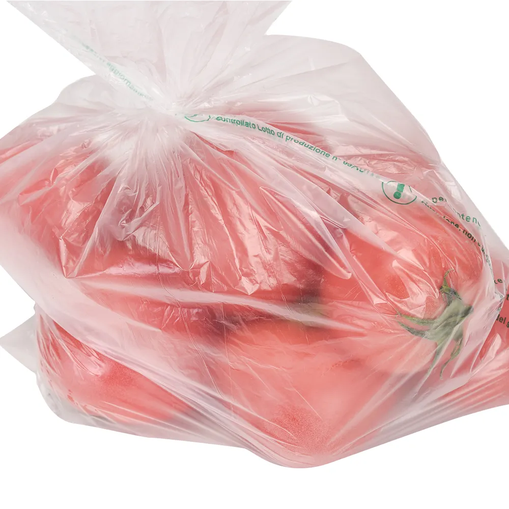 Transparent HDPE Food Packaging Flat Bag Plastic Produce Bag On A Roll Food Storage Clear Bags For Fruits Vegetable Bread
