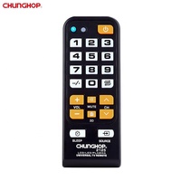 Télécommande universelle pour téléviseur LED For Factory 2125 Silver avec design à gros boutons, en plastique et ABS