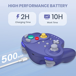 Wireless BT Gamecube Controlador para Switch Online/<span class=keywords><strong>PC</strong></span>/6-Axis Gyro Movimento Ajustável Vibração NGC Estilo Pro NFC <span class=keywords><strong>Controller</strong></span> - Product Image 4