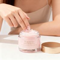 Crème hydratante pour le visage à la pectine de pêche et à la niacinamide pour les peaux sèches avec collagène, céramide, panthénol, soin de la peau pour une peau de verre