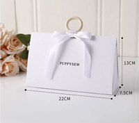 Sac cadeau en papier personnalisé avec logo, petit, mini, écologique, imprimé, pour événements spéciaux, mariage, bijoux, sac de shopping fantaisie