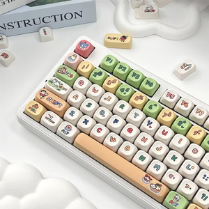PBT Dye Sub <span class=keywords><strong>Keycap</strong></span> mignon dessin animé MOA profil Keycaps fille clavier personnalisé pour Mx commutateurs <span class=keywords><strong>ANSI</strong></span> disposition mécanique personnalisé Keycaps - Product Image 5