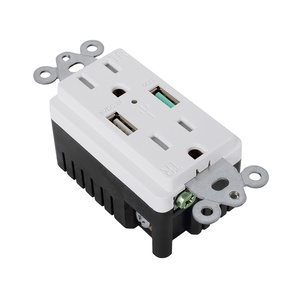 Prises de courant QC 18W répertoriées ETL avec port USB Double prise US chargeur d'interrupteur mural 15A TR - Product Image 3