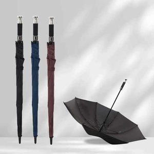 Parapluie de golf de luxe grand format droit avec impression de logo personnalisé UV pour hôtel - Product Image 6