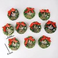 Décorations de Noël, mini couronnes, couronnes de fleurs réalistes, accessoires pour maisons de poupées