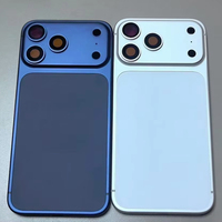 Coque de téléphone portable en aluminium style professionnel DIY pour 15 ProMax-17 ProMax avec protection à 360° sans support