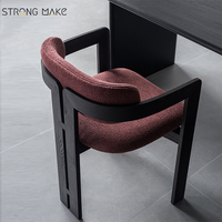 Foshan Design européen Table à manger d'intérieur nordique en bois noir meubles de chambre chaises en bois massif pour Table à manger
