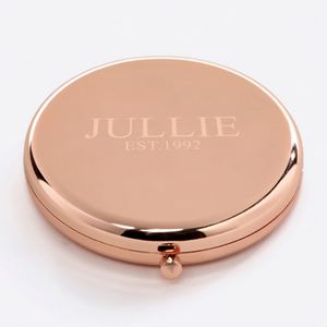 Custom Silver Rose Gold Pocket <b>Mirror</b> Metal Makeup <b>Mirror</b> <b>with</b> logo - Product Image 1