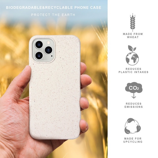 Eco-friendly Silicone Phone Case for iPhone 13 14 15 16 17 Biodegradable Wheat Straw Material Shockproof Design Cover