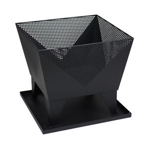 Foyer en métal extérieur carré portable avec <span class=keywords><strong>plaque</strong></span> de cendres au bois dans le jardin et le patio Brazier - Product Image 6