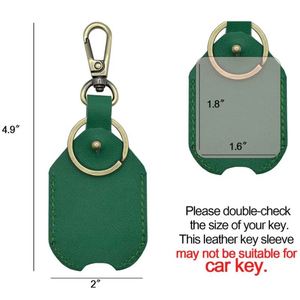 Personalized Custom Business Car Holder Pu Leather Sleeve Broken Portable <b>Key</b> Loop Replacement Fod Protector Cover Men - Product Image 5
