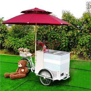 <span class=keywords><strong>ITOP</strong></span> Carrello per alimenti Triciclo de 3 ruedas de hielo crema bicicleta calle móvil carrito de helados para la venta con paraguas - Product Image 5