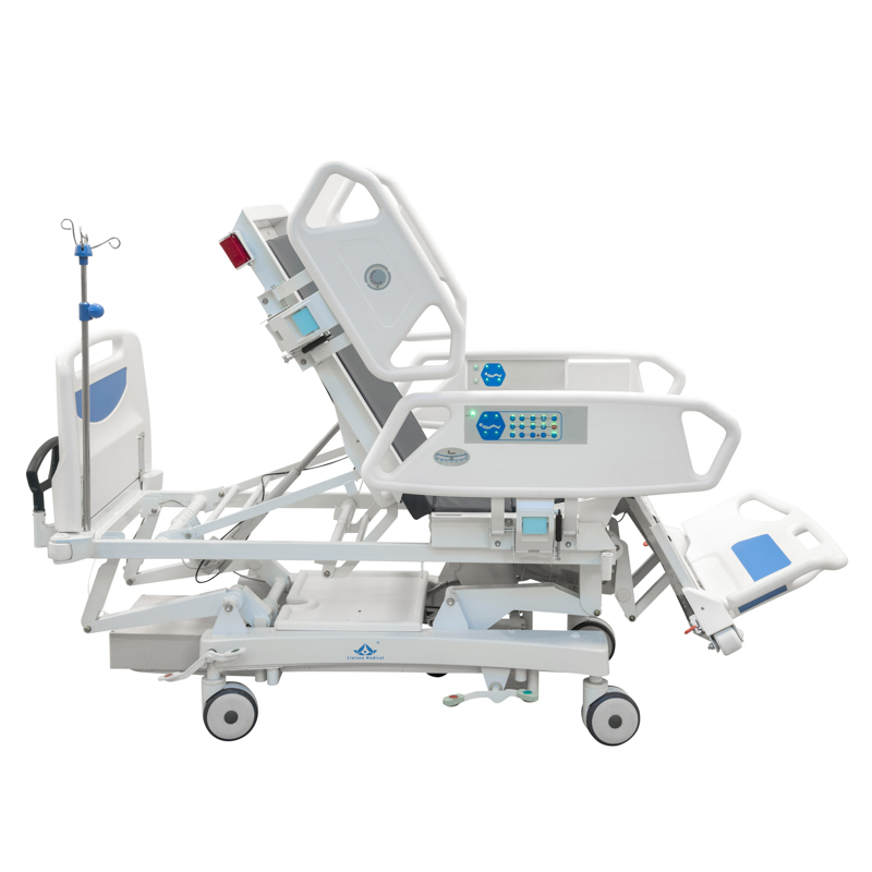 MN-EB001 Meubles de l'hôpital Électrique Multifonction Lit de Soins de Maison de Retraite avec Garde-corps ABS