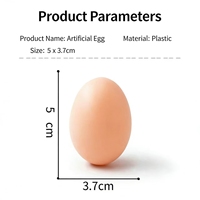 Nouveaux Œufs de Poule Réalistes en Plastique Jaune, Œufs factices pour Volailles, Utilisation Agricole, 5*3.7cm, 100 Pièces, Faciles à Assembler, Nettoyage Facile, pour la Ponte