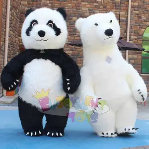 Best selling CE 2m/2.6m/3m Inflatable Panda Polar Bear Mascot Costume for party walking animal costume for sale