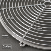 Un grille de protection de ventilateur en acier inoxydable 304 de haute qualité et certifié pour la sécurité convient aux ventilateurs de refroidissement domestiques et industriels.