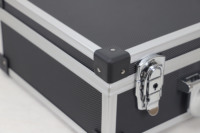 Boîte de rangement rigide verrouillable en aluminium, boîte de transport portable, outils, insert en mousse personnalisé, boîte à outils en aluminium