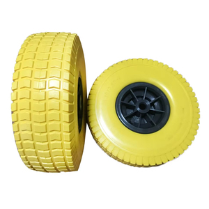 Rueda de espuma de poliuretano maciza antipinchazos para carretilla de mano, carro de jardín, carretilla de mano, 410/350-4 300-8 350-8 400-8 325-8 600-6 - Product Image 1