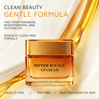 Crème Peptide Bounce avec Acide Hyaluronique & Vitamines C, Essence de Glycérine, Soin de Nuit pour la Peau des Femmes, Marque Privée