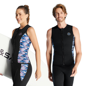 JUNHAIINS CrossBorder 3mm <span class=keywords><strong>Traje</strong></span> de <span class=keywords><strong>neopreno</strong></span> dividido Chaleco forrado de lana sin mangas para hombre Pantalones cálidos de buceo para surf de esnórquel para <span class=keywords><strong>mujer</strong></span> - Product Image 2