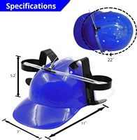 Casque à boire avec paille, support de canette réglable pour bière et soda, gadget amusant pour fêtes
