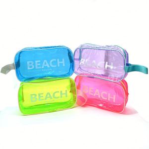 New Arrivals HEX Vintage Fashion Custom Logo Travel Cosmetic <b>Case</b> Frosted Waterproof Clear PVC Zipper <b>Makeup</b> - Product Image 1