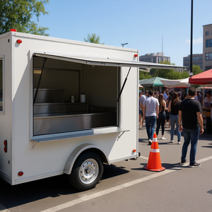 Finestra per chiosco in lega di alluminio 48 x 36 pollici per food truck con gancio di traino e tendalino per servizio esterno - Product Image 3
