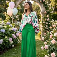 Ensemble décontracté d'été pour femme, chemise imprimée élégante et pantalon large, vente en gros Chine pour UE et États-Unis, offre spéciale
