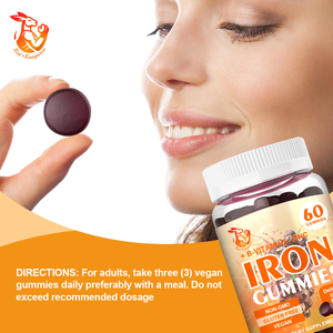 Gummies de Fer à Marque Blanche Sans Gluten pour Adultes : Soutien Général à la Santé, Énergie et Fonctionnement, Supplément de Vitamines B - Product Image 2