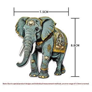 Imán de Resina para Refrigerador con Diseño de Elefante del Sudeste Asiático, Recuerdo de Viaje Creativo de Tailandia, Laos y Camboya, Regalo Magnético, ODM/OEM - Product Image 5