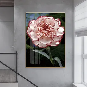 Grande Fleur Rose Cristal Porcelaine Peintures Impression UV Métal Encadré Décoration Murale Art Paysage Style