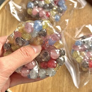 New Creative Cat's Eye Glass Gemstone Bead <b>Squishy</b> Ball TPR Toy Stress Relief Gift for Kids Adults with Cool Ambiance - Product Image 1