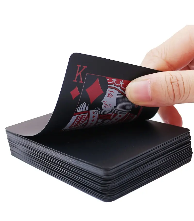 High Quality Poker Playing Cards Customized Wholesale Waterproof Plastic Playing Cards for Texas Poker