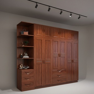 Modern Foldable Solid <b>Wood</b> <b>Wardrobe</b> with Hanging Closet Eco-Friendly Large Capacity Home Furniture for Bedroom and Workshop Use - Product Image 5