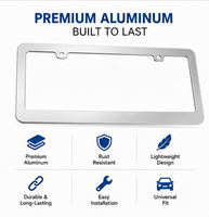 Support de plaque d'immatriculation personnalisé en aluminium argenté antirouille, norme japonaise, vente en gros